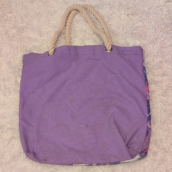 Purple Tie-Dye Elephant Print Tote Bag - Picture 2 of 3